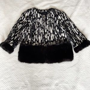Animal print furry French connection jacket